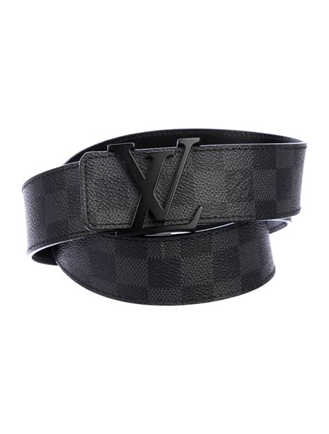 lv initiales 40mm matte black belt|lv initials black belt.